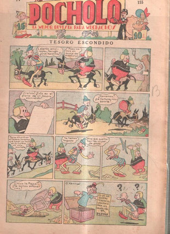 Pocholo numero 155: Tesoro escondido, cubierta de C.Arnal