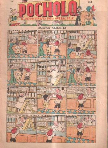 Pocholo numero 153; Buenos clientes,  cubierta de Opisso