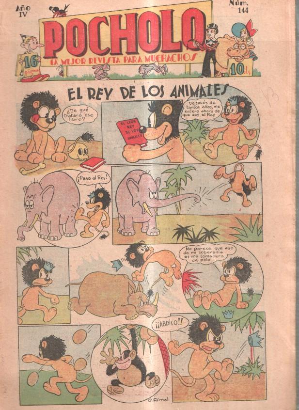 Pocholo numero 144: El rey de los animales, cubierta de C.Arnal