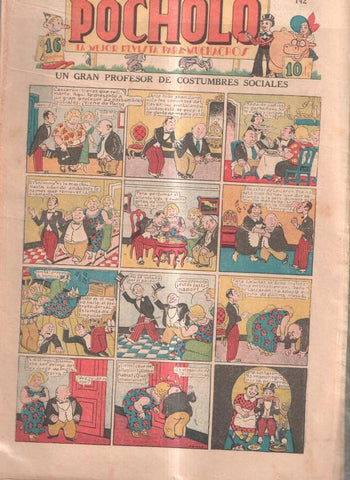 Pocholo numero 142: Un gran profesor de costumbres sociales, cubierta de Opisso