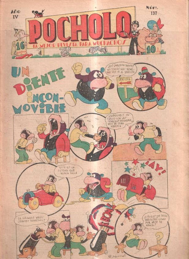 Pocholo numero 137: Un diente inconmovible, cubierta de C.Arnal