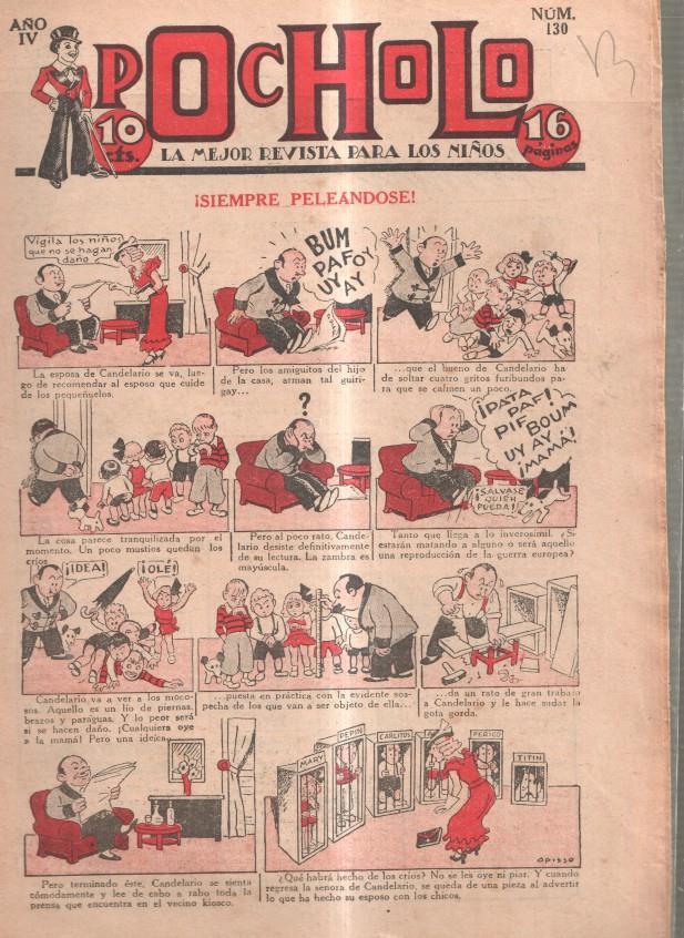 Pocholo numero 130: Siempre peleandose, cubierta de Opisso