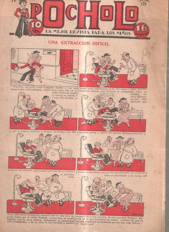 Pocholo numero 129: Una extraccion dificil, cubierta de Opisso