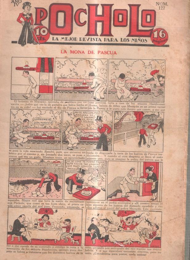 Pocholo numero 127: La mona de pascua, cubierta de Opisso