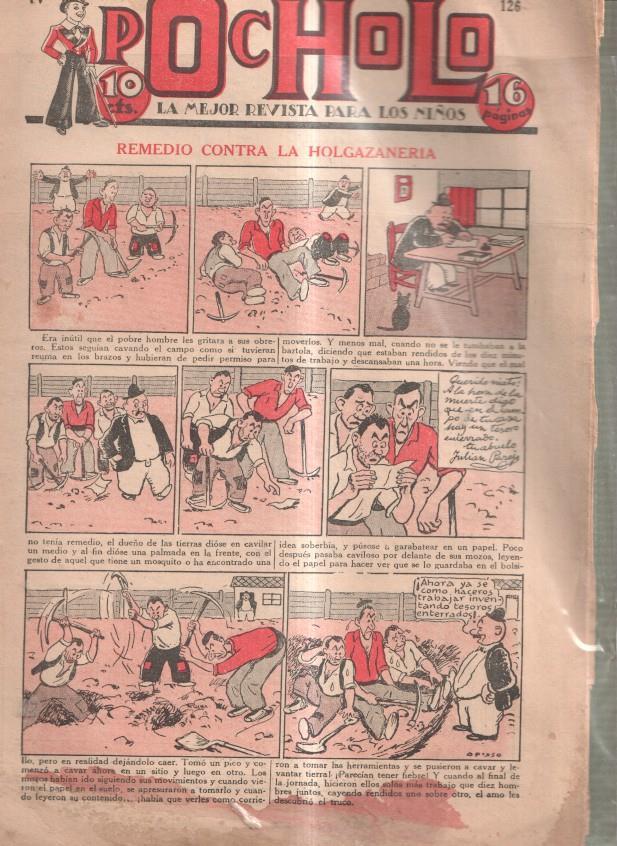 Pocholo numero 126: Remedio contra la holgazaneria, cubierta de Opisso