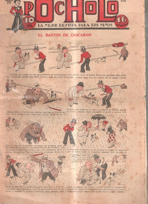 Pocholo numero 125: El baston de cascaron, cubierta de Opisso