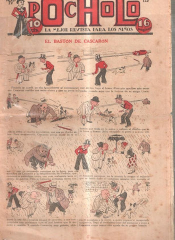 Pocholo numero 125: El baston de cascaron, cubierta de Opisso