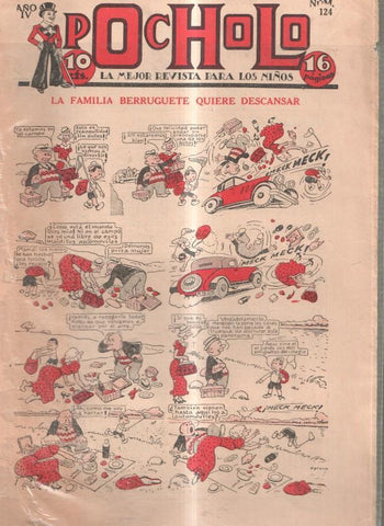 Pocholo numero 124: La familia Berruguete quiere descansar, cubierta de Opisso