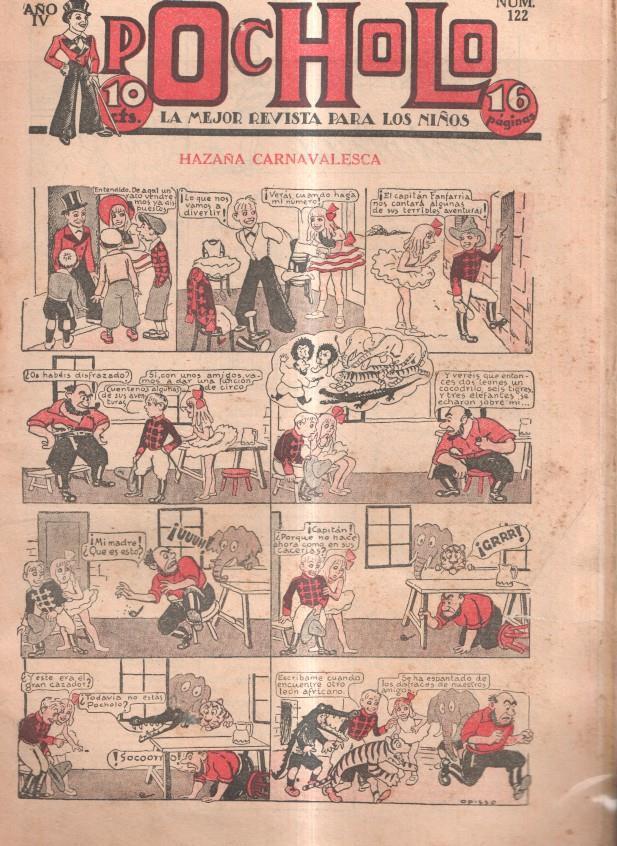 Pocholo numero 122: Hazaña carnavalesca, cubierta de Opisso