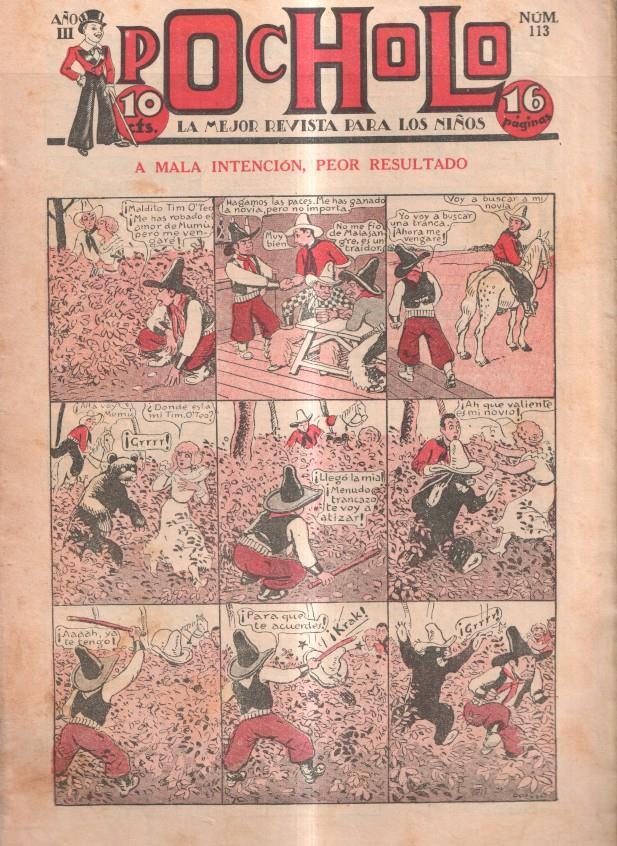Pocholo numero 113: A mala intencion, peor resultado, cubierta de Opisso