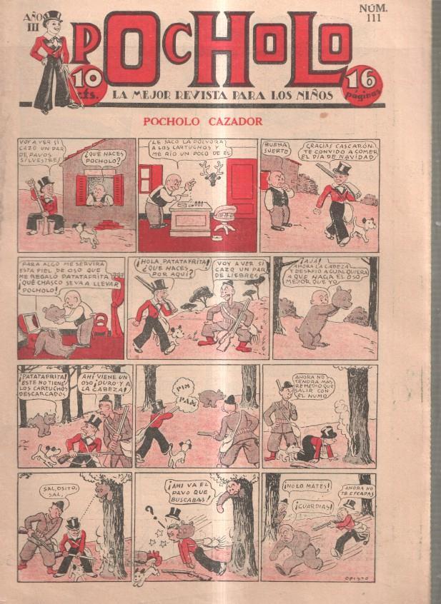 Pocholo numero 111: Pocholo cazador, cubierta de Opisso