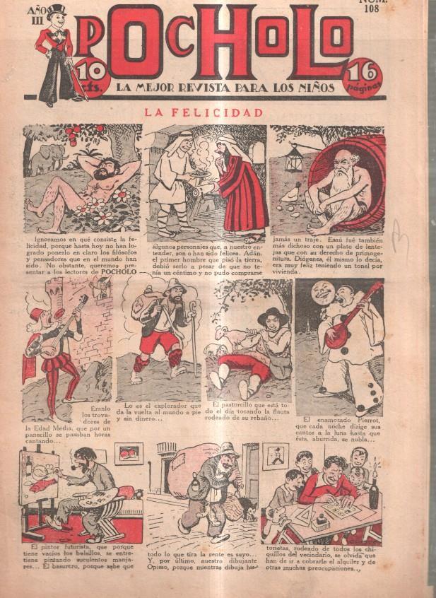 Pocholo numero 108: La felicidad, cubierta de Opisso