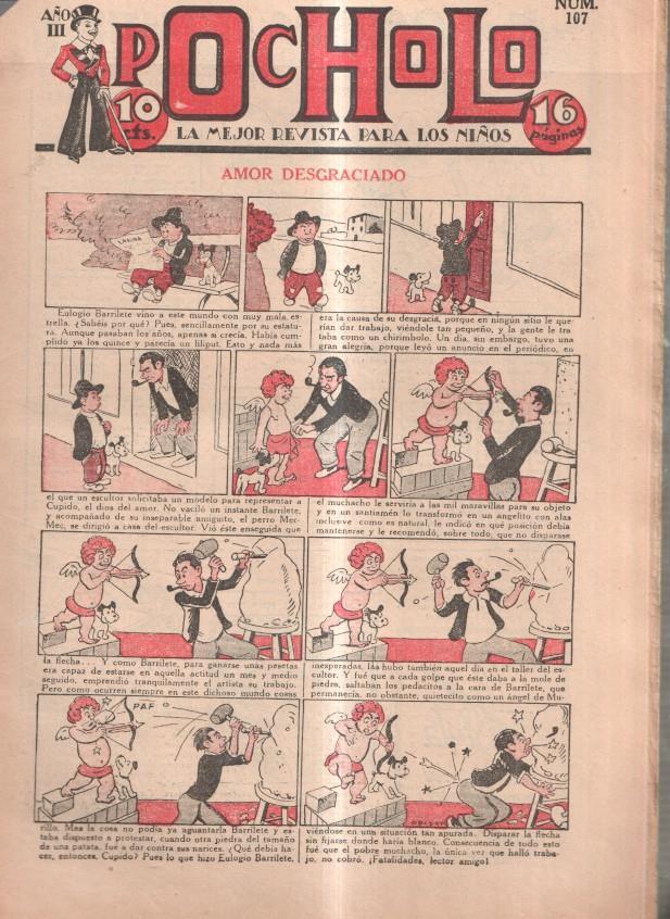 Pocholo numero 107: Amor desgraciado, cubierta de Opisso