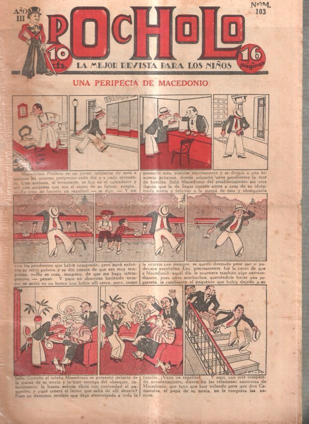 Pocholo numero 103: Una peripecia de Macedonio, cubierta de Opisso