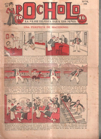 Pocholo numero 103: Una peripecia de Macedonio, cubierta de Opisso