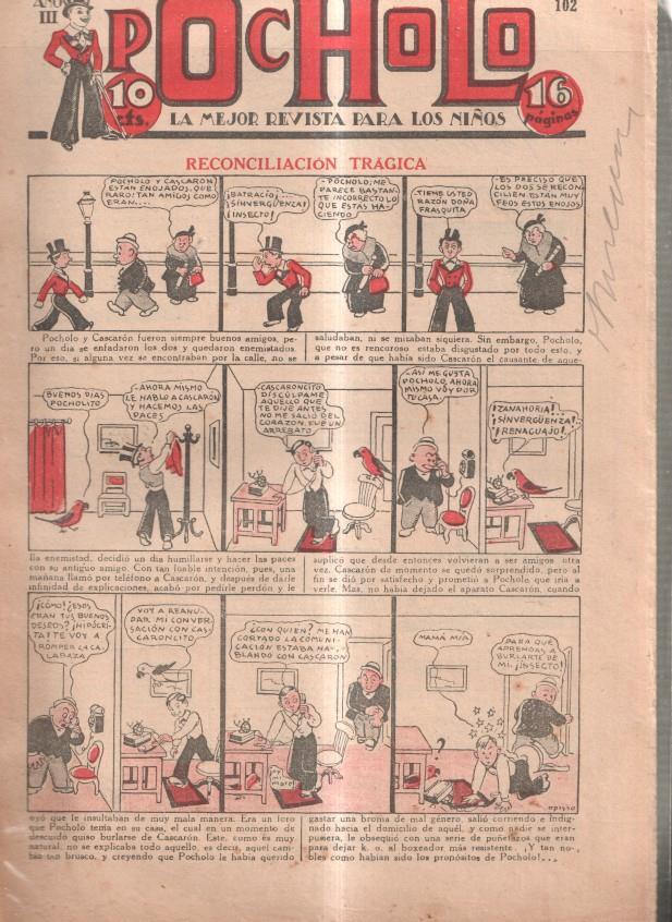 Pocholo numero 102: Reconciliacion tragica, cubierta de Opisso