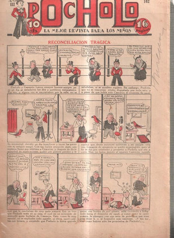 Pocholo numero 102: Reconciliacion tragica, cubierta de Opisso