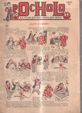 Pocholo numero 101: Gato o liebre, cubierta de Opisso