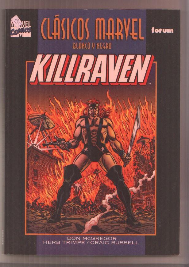Clasicos Marvel Blanco y negro: Killraven vol 1 (cubierta algo fatigada lado derecho
