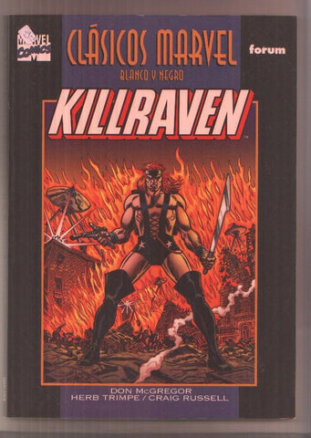 Clasicos Marvel Blanco y negro: Killraven vol 1 (cubierta algo fatigada lado derecho