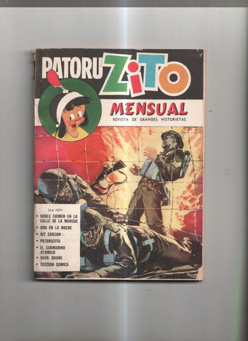 Patoruzito año III, num 25. Revista de Grandes Historietas - Doble crimen en la calle de la morgue, Oro en la noche