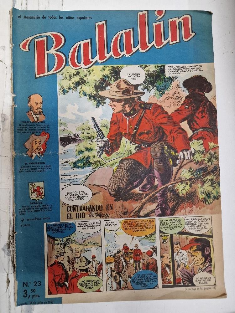 Balalín num 023, 18/07/1957, el semanario de todos los niños españoles - Contrabando en el rio