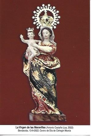 POSTAL A6459: La Virgen de las Maravillas por Antonio Castaño. Cehegin, Murcia