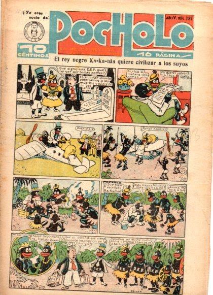 V49005: POCHOLO nº 181. El rey negro Xa-ka-tua quiere civilizar a los suyos