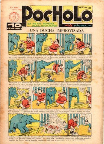 V49000: POCHOLO nº 186. Una ducha improvisada