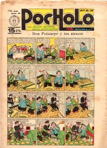 V48997: POCHOLO nº 189. Don Policarpio y los atracos