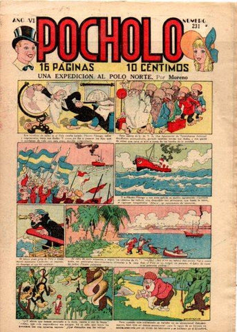 V49043: POCHOLO nº 231. Una expedicion al Polo Norte por Moreno