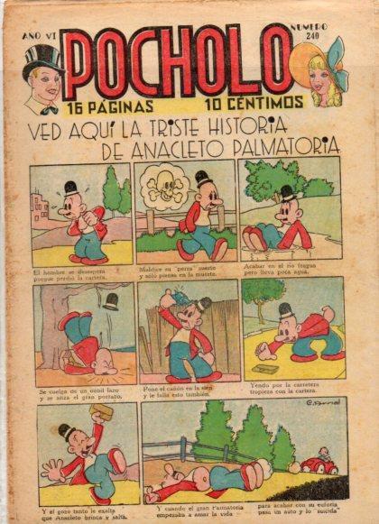 V48935: POCHOLO nº 240. Ved aquí la triste historia de Anacleto Palmatoria