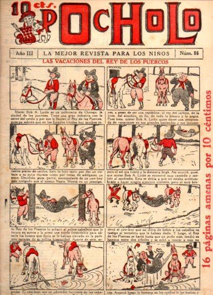 V48965: POCHOLO nº 86. Las vacaciones del rey de los puercos
