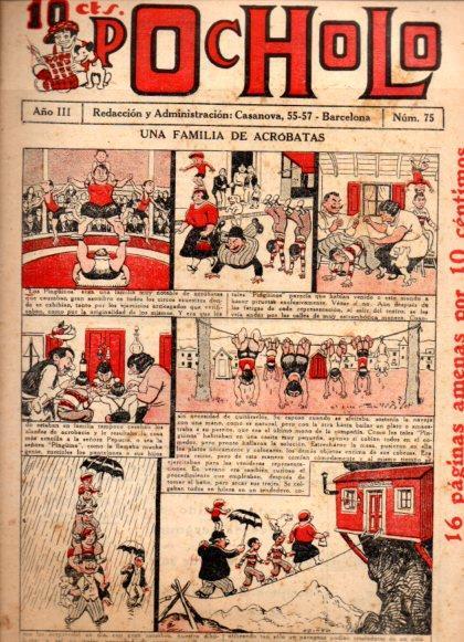 V48960: POCHOLO nº 75. Una familia de acrobatas
