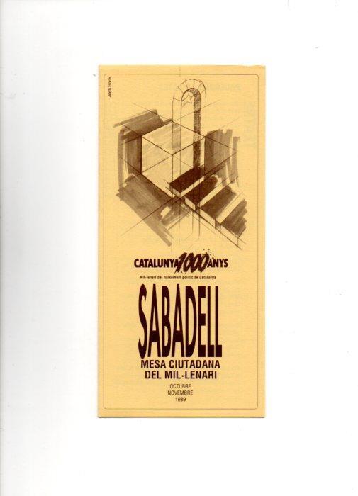V49125: Sabadell mesa ciutadana del mil·lenari. Catalunya 1000 anys. Oct -nov 1989