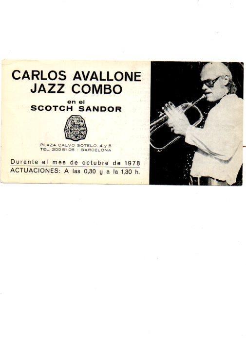 V49120: Carlos Avallone Jazz Combo en el Scotch Sandor de Barcelona. Octubre 1978