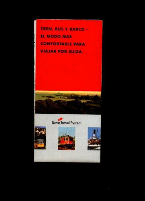 V49148: Suiza mapa desplegable e informacion sobre Swiss Travel System
