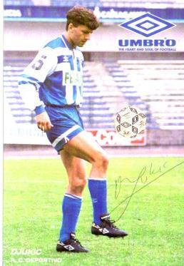 POSTAL PV13186: Djukic jugador del R. C. Deportivo. Umbro