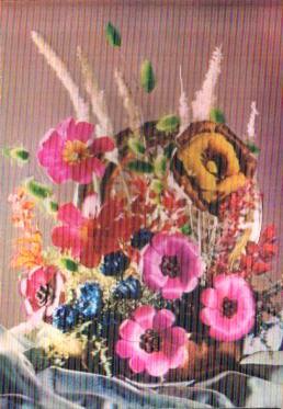 POSTAL PV13165: Ramo de flores. Postal tridimensional