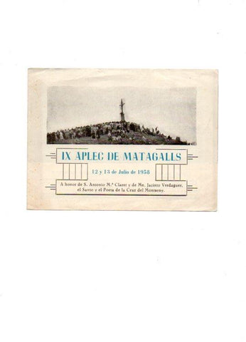 V49114: Diptic IX Aplec de Matagalls. Juliol 1958