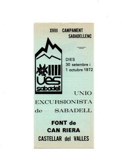 V49075: XVIII Campament Sabadellenc. Unio Excursionista de Sabadell any 1972