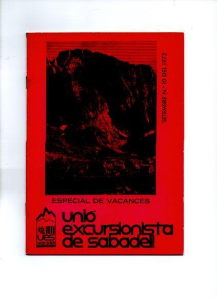V49074: Unio Excursionista de Sabadell.  Butlleti nº 10 Especial Vacances any 1972