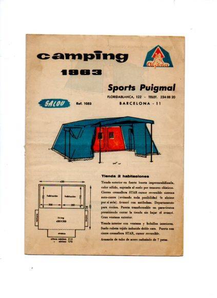 V49066: Catalogo Sports Puigmal Barcelona tiendas de camping año 1963