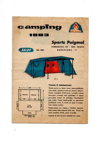 V49066: Catalogo Sports Puigmal Barcelona tiendas de camping año 1963