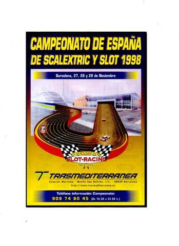 V49065: Publicidad Campeonato de España de Scalextric y Slot 1998 en Barcelona
