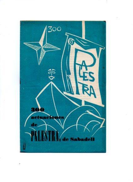V49064: Palestra de Sabadell 300 actuaciones. Folleto de 6 paginas,  febrero 1959