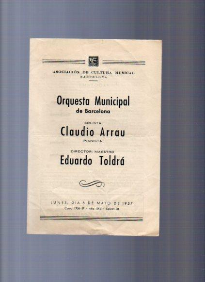 V49058: Programa Orquesta Municipal Barcelona mayo 1957