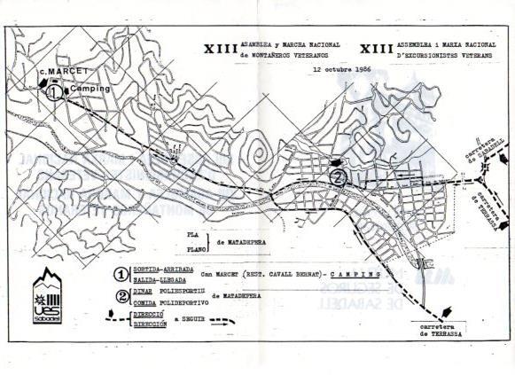 V49049: Plano XIII Asamblea y marcha nacional de montañero veteranos 1986