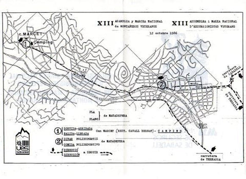 V49049: Plano XIII Asamblea y marcha nacional de montañero veteranos 1986