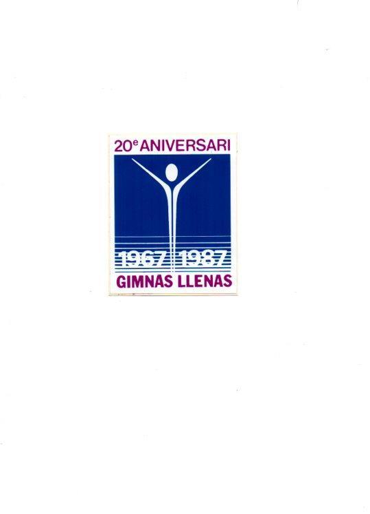 V49100: Pegatina Gimnas Llenas 20 aniversario  1967 - 1987